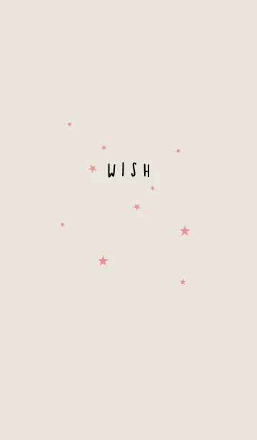 [LINE着せ替え] ベージュピンク: 願い星のシンプル着せ替えの画像1