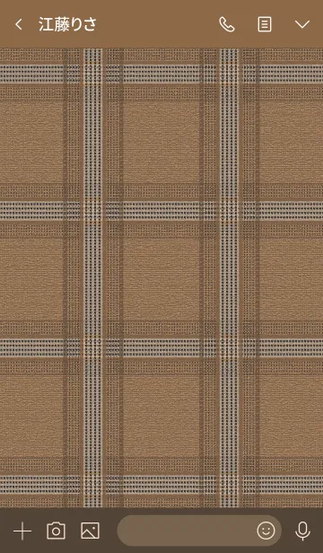 [LINE着せ替え] オトナチェック柄：ブラウン千鳥格子の画像3