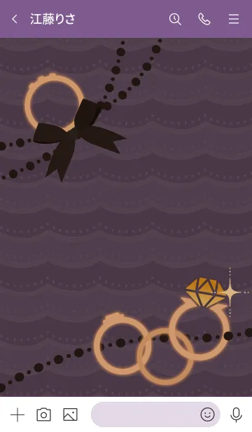 [LINE着せ替え] 誕生石リング(11月) + バイオレットの画像3