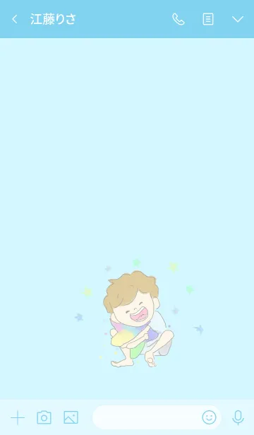 [LINE着せ替え] お絵描きおかお1の画像3