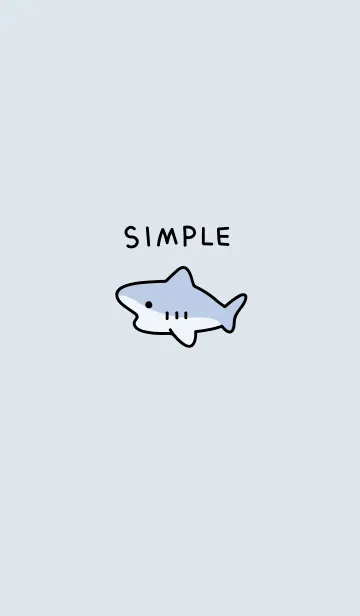 [LINE着せ替え] シンプル（サメ）の画像1