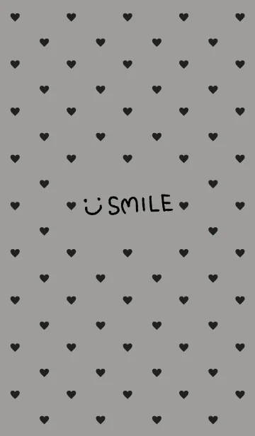 [LINE着せ替え] 黒ハートくすみグレー4の画像1