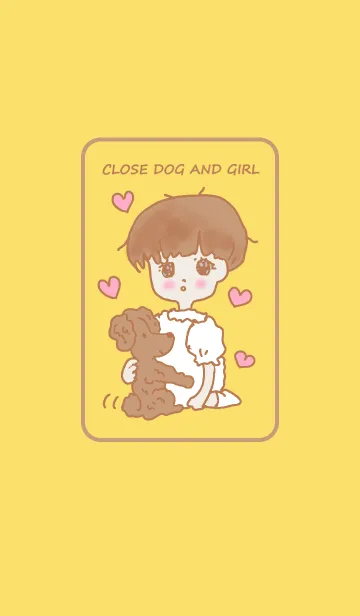 [LINE着せ替え] Close dog and girl<1>-1の画像1