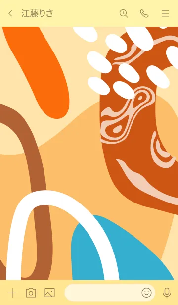 [LINE着せ替え] Abstract Cape Honey Hand Drawnの画像3