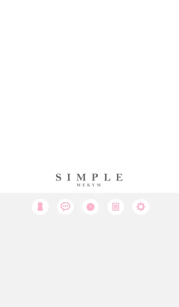 [LINE着せ替え] NATURAL SIMPLE ICON WHITE 33 -MEKYM-の画像1