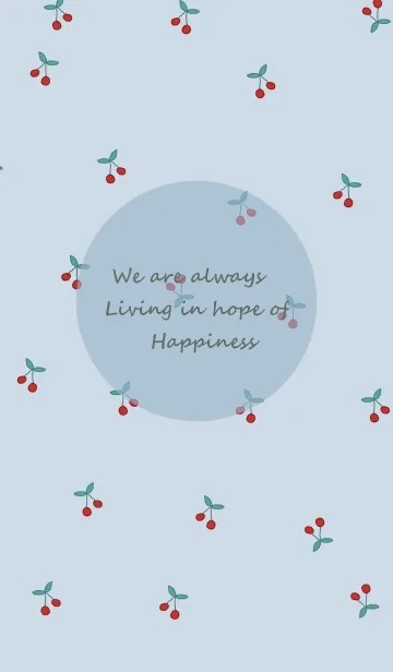 [LINE着せ替え] さくらんぼ / dusty blueの画像1