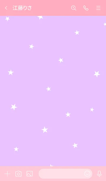 [LINE着せ替え] 可愛いパープルカラーと星の画像3