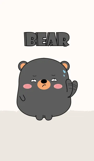 [LINE着せ替え] Emotions Fat Black Bear (jp)の画像1