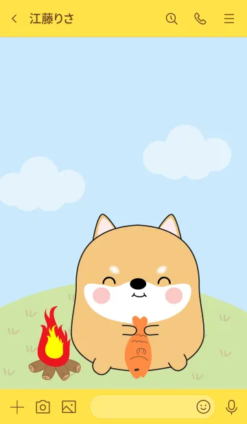 [LINE着せ替え] Love Cute Fat Shiba Inu Theme (jp)の画像3