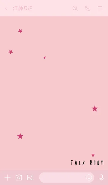 [LINE着せ替え] ピンク : 願い星のシンプル着せ替えの画像3