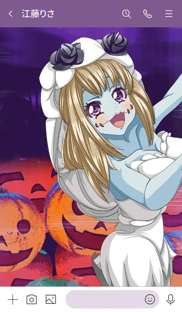 [LINE着せ替え] ラブリーハロウィン パンプキン 022の画像3