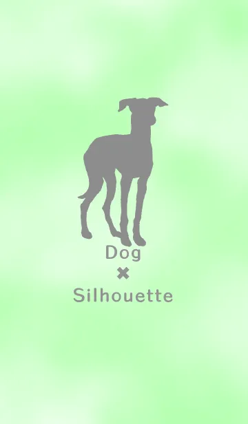 [LINE着せ替え] 犬×シルエット（イタグレ・グレー）の画像1