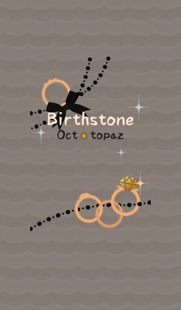 [LINE着せ替え] 誕生石リング(11月) + キャラメルの画像1