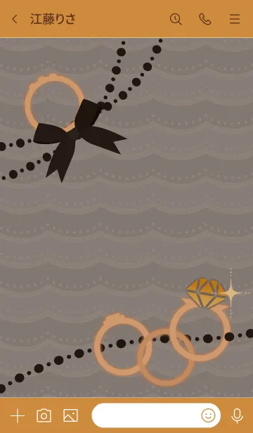 [LINE着せ替え] 誕生石リング(11月) + キャラメルの画像3