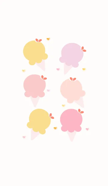 [LINE着せ替え] Cute ice-cream theme 79の画像1