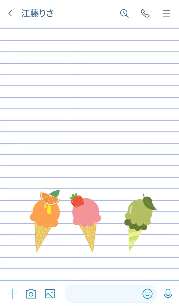 [LINE着せ替え] Ice Cream On Paper (jp)の画像3