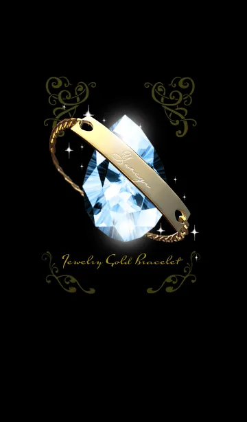 [LINE着せ替え] ゆりあさんのジュエリーゴールドブレスの画像1