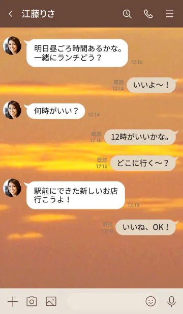 [LINE着せ替え] 夕暮れの海は気持ちが穏やかになります。の画像4