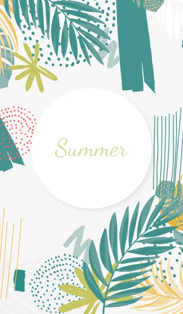 [LINE着せ替え] Abstract Summer Hand Drawnの画像1