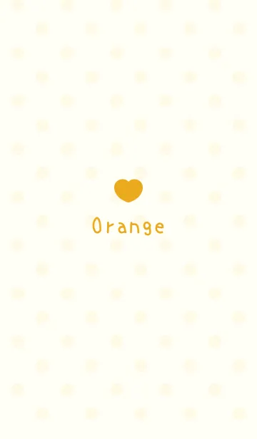 [LINE着せ替え] 大人かわいいドット柄のハート＊オレンジの画像1