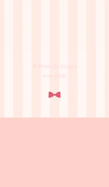 [LINE着せ替え] Ribbon & stipes rose pinkの画像1