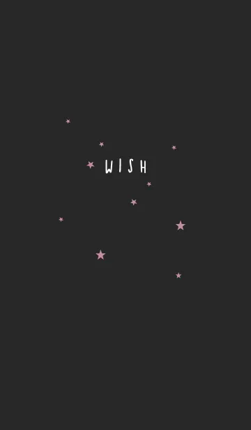 [LINE着せ替え] 黒とピンク : 願い星のシンプル着せ替えの画像1