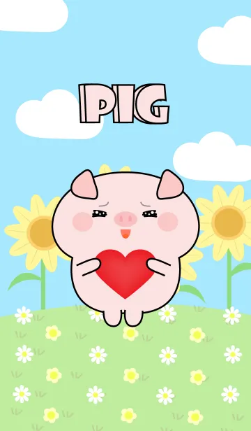 [LINE着せ替え] Happy Lovely Pig Theme (jp)の画像1