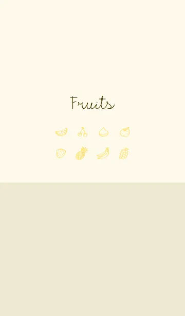 [LINE着せ替え] Fruits cream yellowの画像1