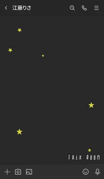 [LINE着せ替え] 黒と黄色 : 願い星のシンプル着せ替えの画像3