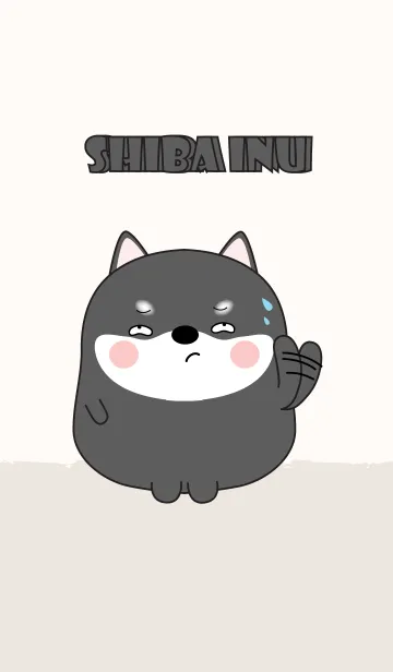 [LINE着せ替え] Emotions Fat Black Shiba Inu (jp)の画像1