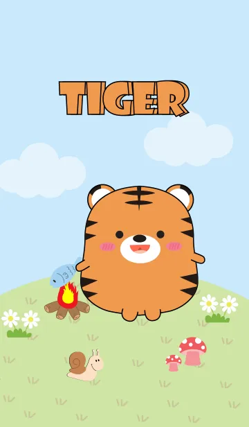 [LINE着せ替え] Love Cute Fat Tiger Theme (jp)の画像1