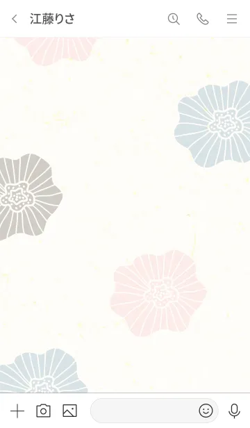[LINE着せ替え] お花5つ くすみカラー3の画像3