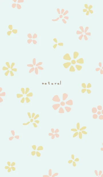 [LINE着せ替え] 小花たくさん ライトブルーの画像1