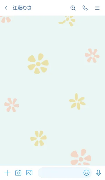 [LINE着せ替え] 小花たくさん ライトブルーの画像3