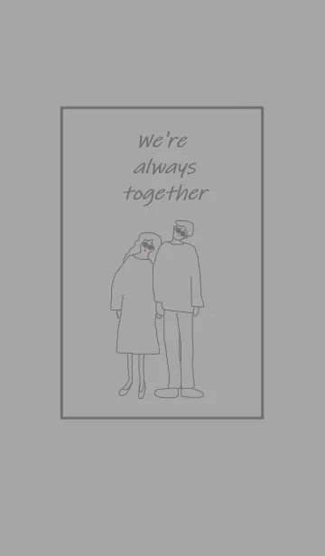 [LINE着せ替え] We're always together / dusty grayの画像1