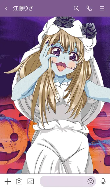 [LINE着せ替え] ラブリーハロウィン パンプキン 024の画像3