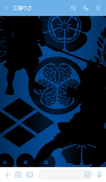 [LINE着せ替え] 戦国侍（青）の画像3