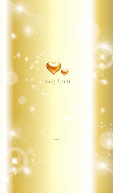 [LINE着せ替え] ゴールド : 最強恋愛運の黄金ハートの画像1