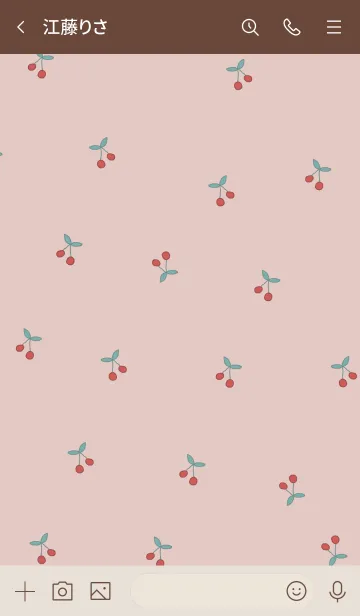 [LINE着せ替え] さくらんぼ / pinkbeigeの画像3