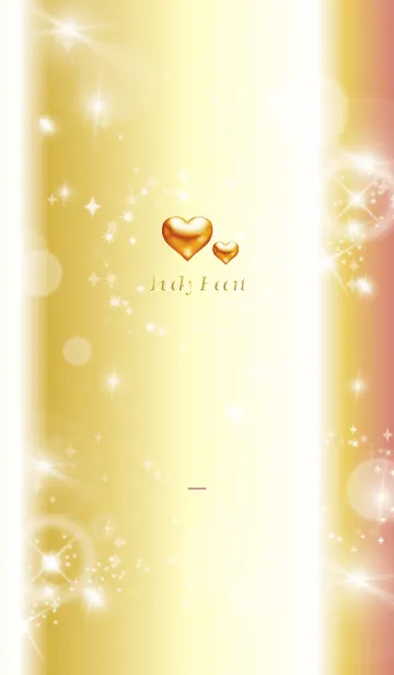 [LINE着せ替え] ピンク : 最強恋愛運の黄金ハートの画像1