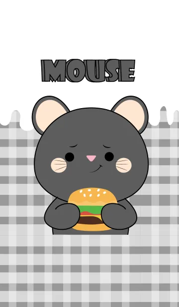 [LINE着せ替え] Black Mouse is Enjoy Eating (jp)の画像1