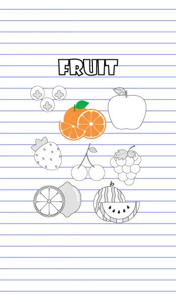 [LINE着せ替え] Fruit On Paper (jp)の画像1