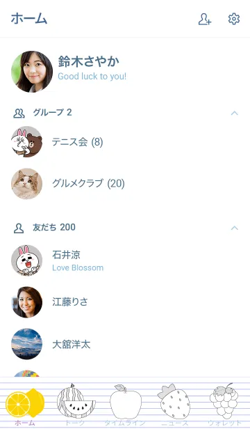 [LINE着せ替え] Fruit On Paper (jp)の画像2