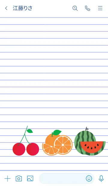 [LINE着せ替え] Fruit On Paper (jp)の画像3