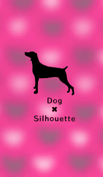[LINE着せ替え] 犬×シルエット（ワイマラナー・ピンク）の画像1