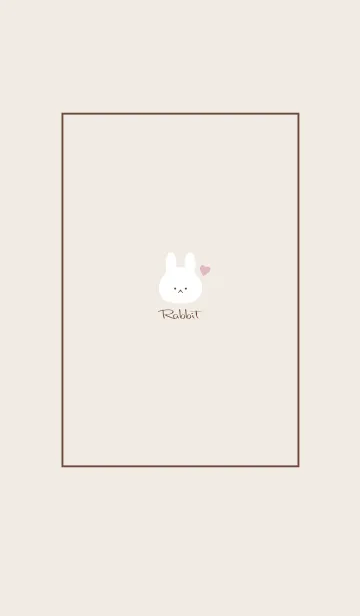 [LINE着せ替え] うさぎ -くすみベージュ-の画像1