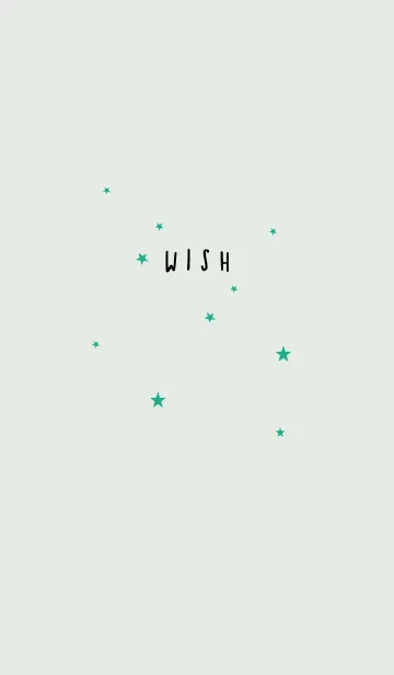 [LINE着せ替え] 青緑 : 願い星のシンプル着せ替えの画像1