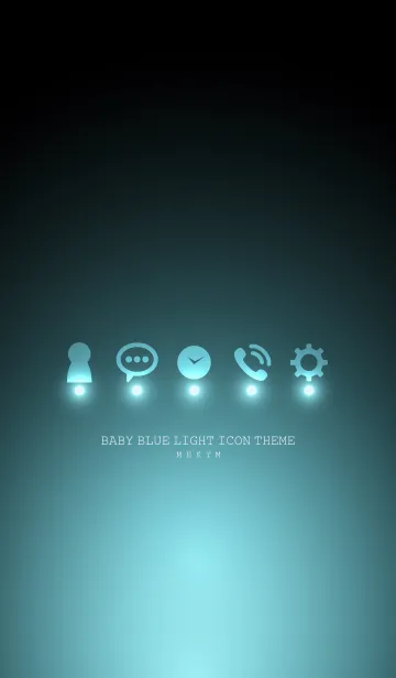 [LINE着せ替え] BABY BLUE LIGHT ICON THEMEの画像1