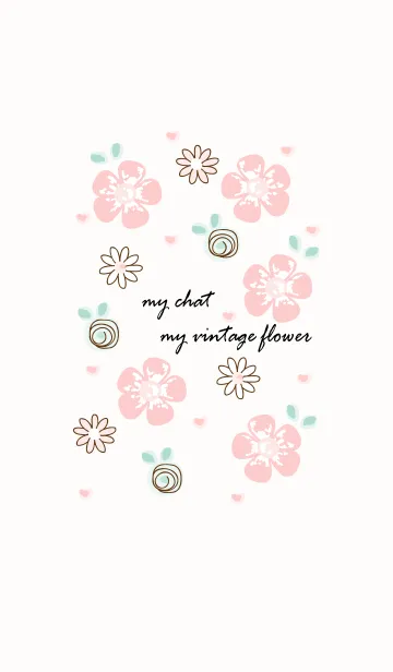 My chat my vintage flower 15の着せ替えメイン画像