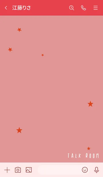 [LINE着せ替え] 赤 : 願い星のシンプル着せ替えの画像3